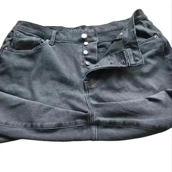 Yoga Jeans Emily Slim Jeans Washed Black High Rise Mom Fit Denim Women's 34 - Picture 7 of 16